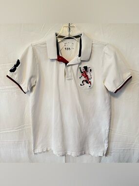 GAP Polo Top Short Sleeve with Red & Navy British FLAG / LION
